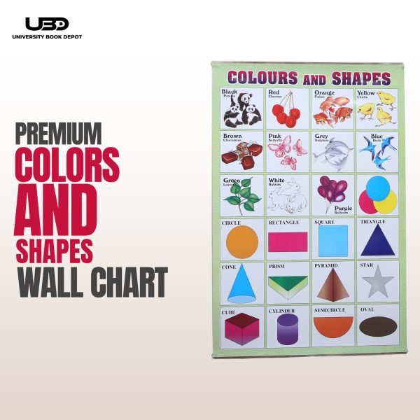 Colors and Shapes Wall Poster | Colours Name Wall Chart for Classroom
