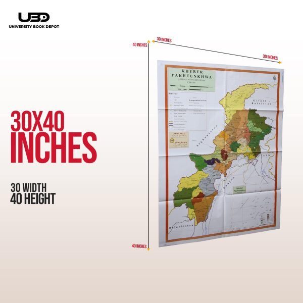 Khyber Pakhtunkhwa Map for Wall | KPK Map wall poster In English - Image 2