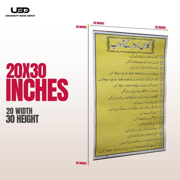 "Classroom Manners" wall chart in Urdu - Image 2