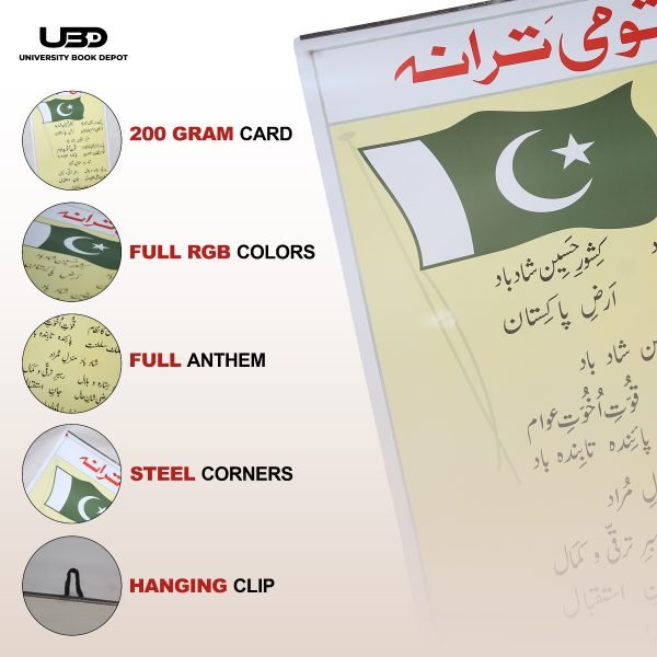 Quami Tarana Wall Poster / National Anthem on Wall Chart for School Decoration - Image 3
