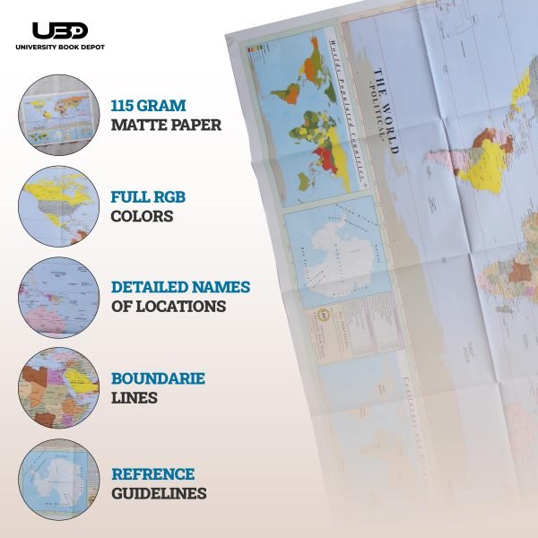 Map of World in English - Image 3