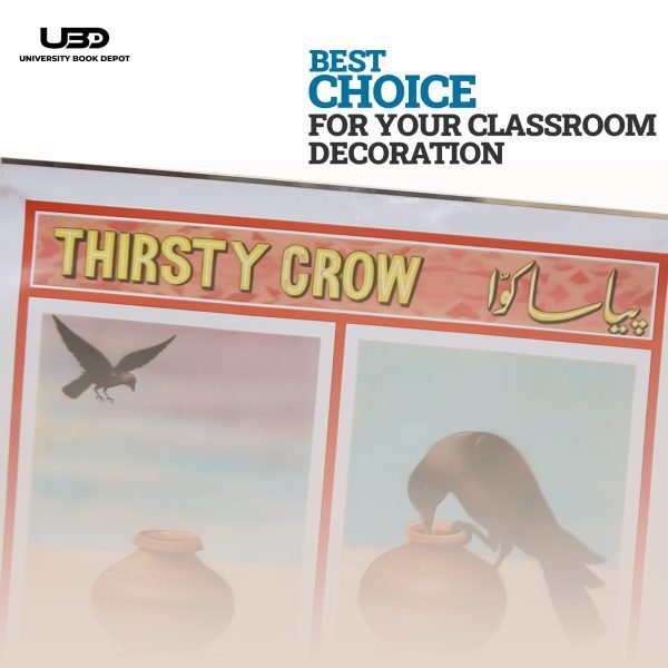 Moral Story The Thirsty Crow Wall Poster | Thirsty Crow Wall Chart for Classrooms, Schools Decoration - Image 4