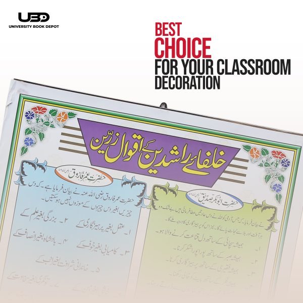 khulfa e Rashdeen k Aqwal Wall Chart | Wall poster of Aqwal e Zareen for Classrooms and School Decoration - Image 4