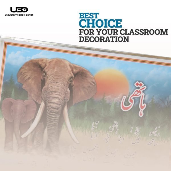 Urdu Poem "Hathi" Wall Chart for Kids - Classroom & School Decoration - Image 4