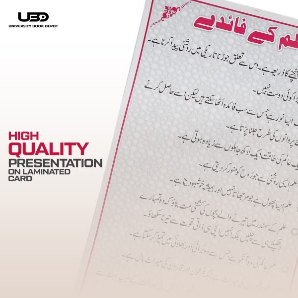 Ilm K Faiday Eassy Wall Chart | Wall Poster for Ilm k Faiday | Wall Chart for School and Classrooms Decoration - Image 5