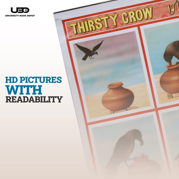Moral Story The Thirsty Crow Wall Poster | Thirsty Crow Wall Chart for Classrooms, Schools Decoration - Image 6