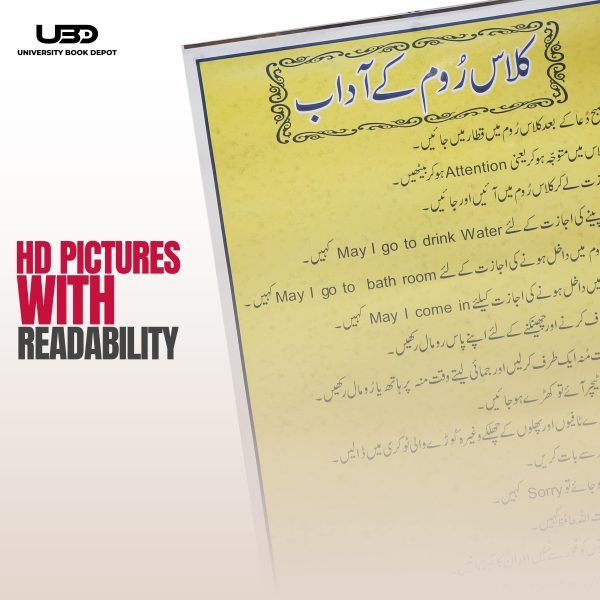 "Classroom Manners" wall chart in Urdu - Image 6