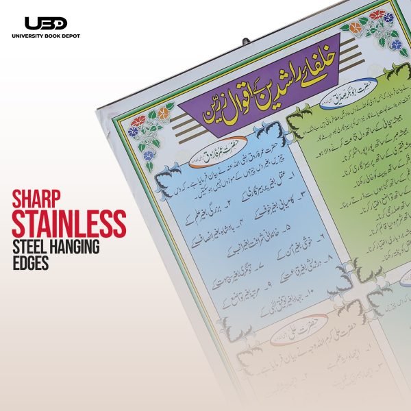 khulfa e Rashdeen k Aqwal Wall Chart | Wall poster of Aqwal e Zareen for Classrooms and School Decoration - Image 7
