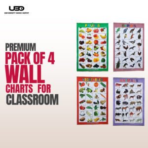 Pack of 4 Wall Charts for Classrooms and Preschool Decoration