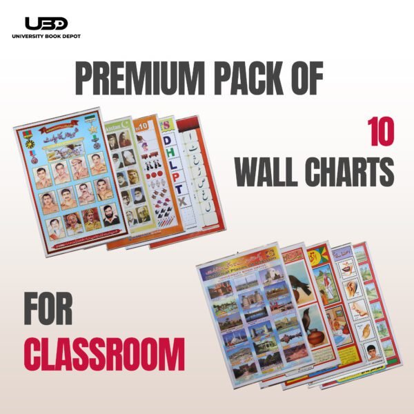 Pack of 10 Wall Charts | Wall Poster for Classroom and School Decoration